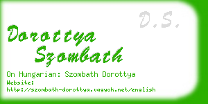 dorottya szombath business card